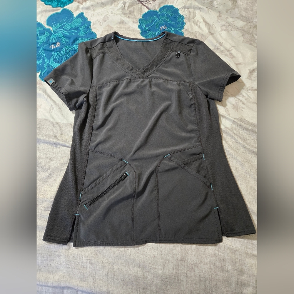 Pewter Gray Scrubstar Women's Scrub top